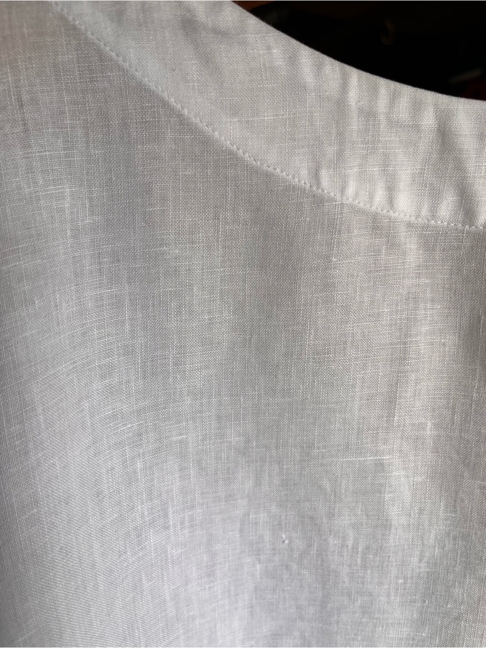 J. Jill PureJill 100% White Linen Boatneck Tunic Half Sleeve 2X - Picture 4 of 9